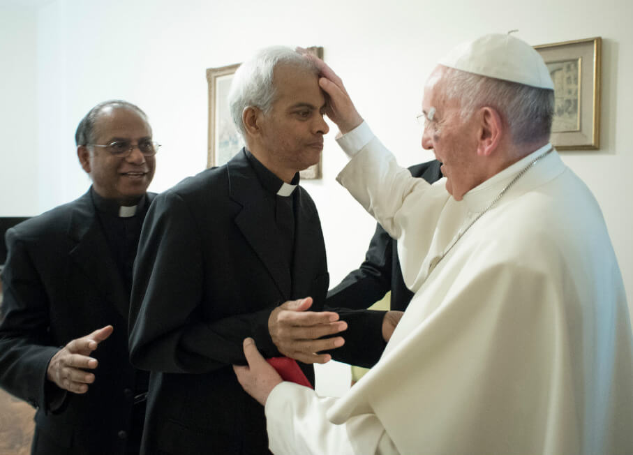 Freed Indian Salesian meets Pope Francis - Archdiocese of Baltimore