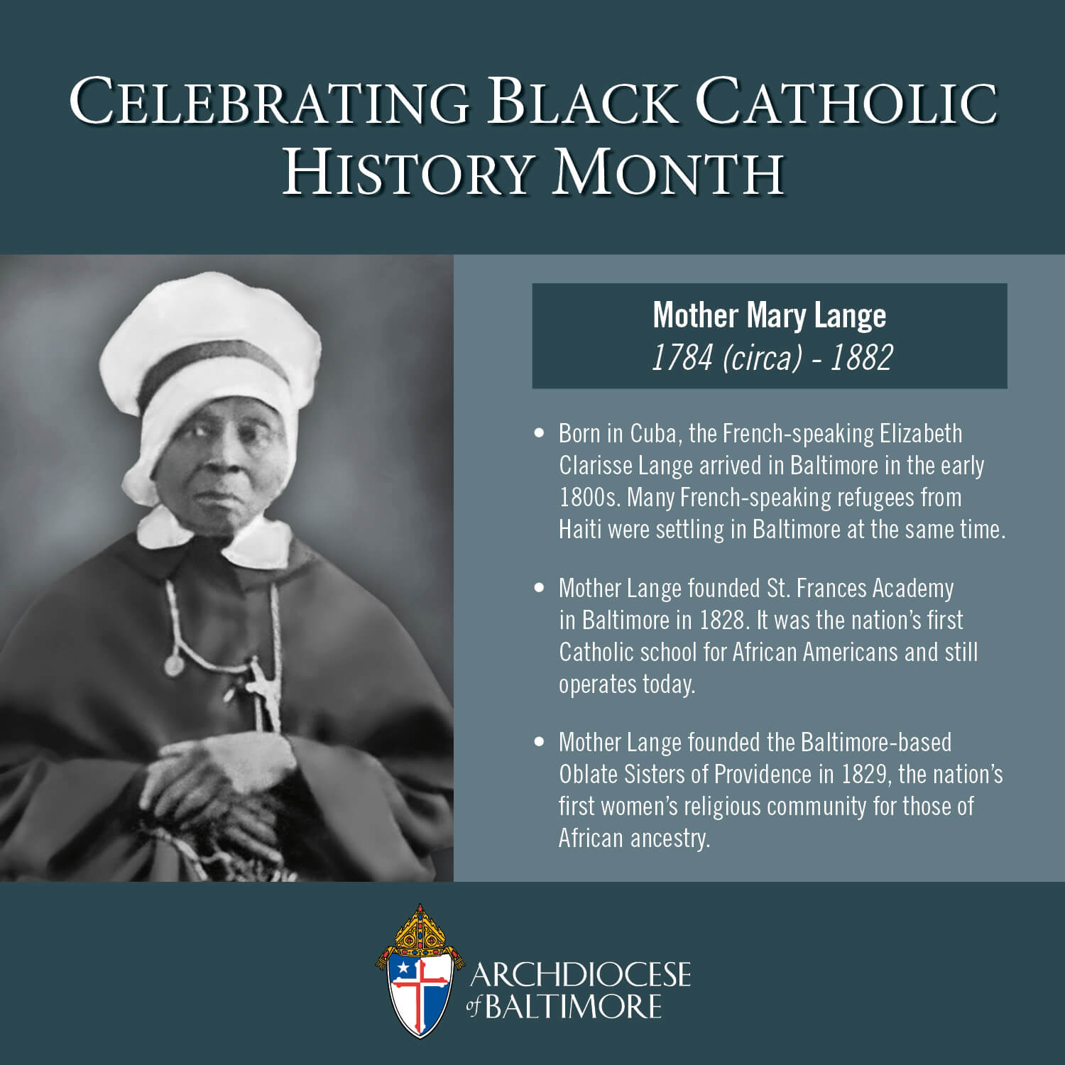 Black Catholic History Month Archdiocese of Baltimore