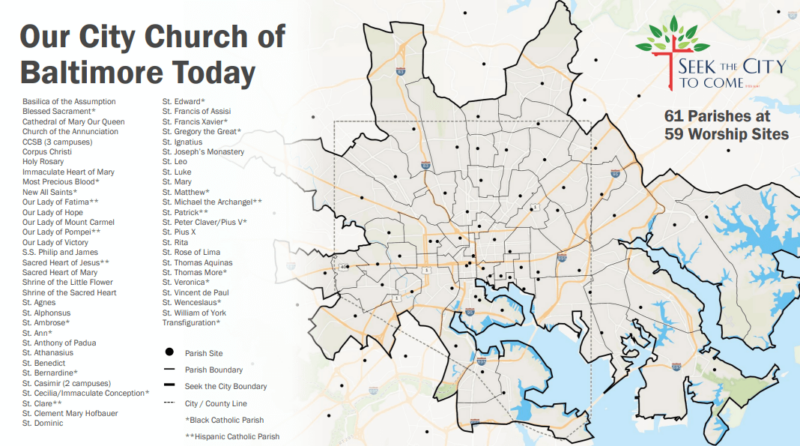 Map of Our city church today