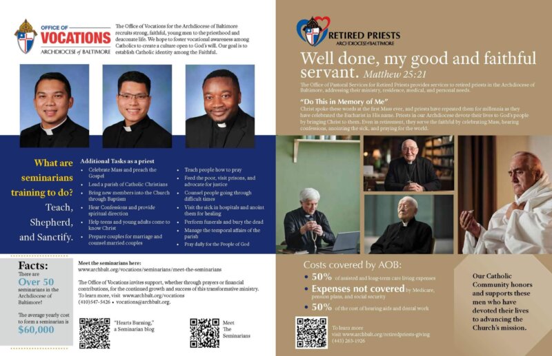 vocations and retired priests flyer