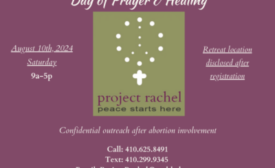 Project Rachel - Day of Prayer and Healing flyer