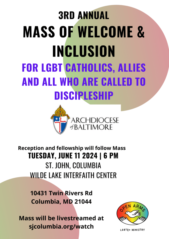 Mass of Welcome and Inclusion flyer