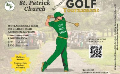 St. Patrick Church's 3rd Annual Golf Tournament flyer