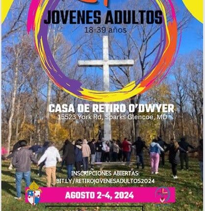 Hispanic Young Adult Retreat Flyer