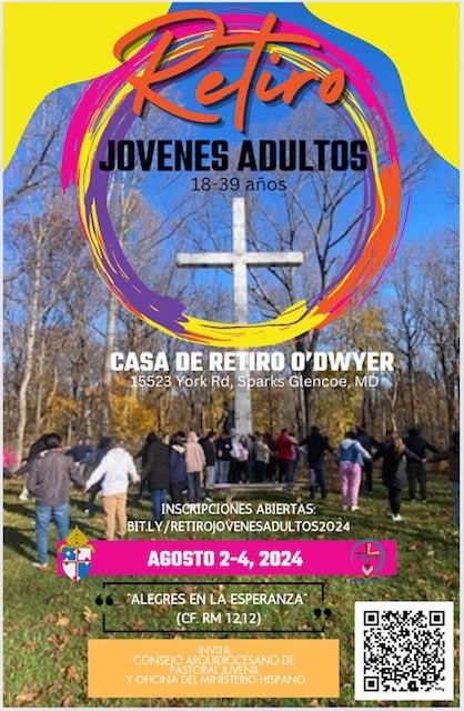 Hispanic Young Adult Retreat Flyer