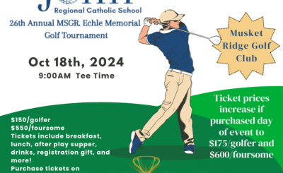 26th Annual Monsignor Echle Memorial Golf Tournament flyer