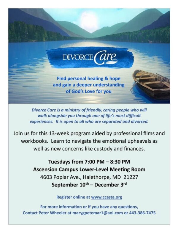 Divorce care program flyer