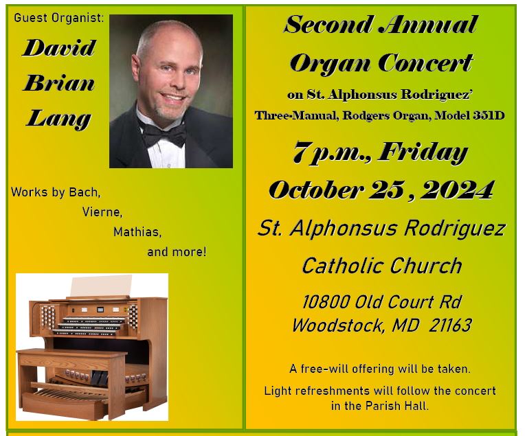 Second Annual Organ Concert flyer