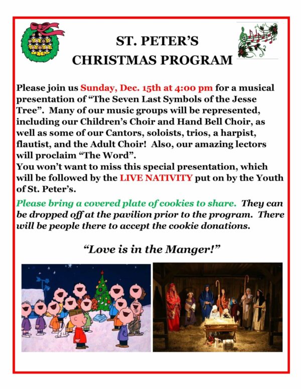 St. Peter's Christmas Program flyer