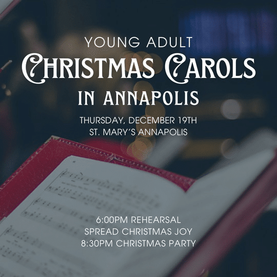 Young Adult Christmas Carols flyer