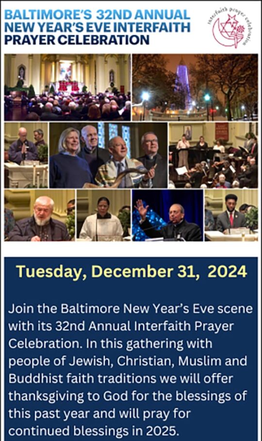 Annual Interfaith Prayer Celebration flyer