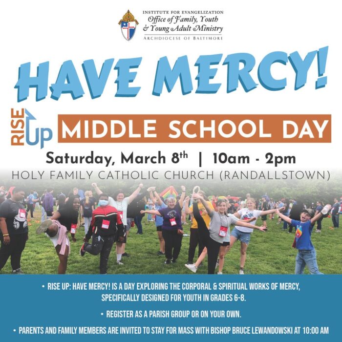 have mercy rise up middle school day flyer