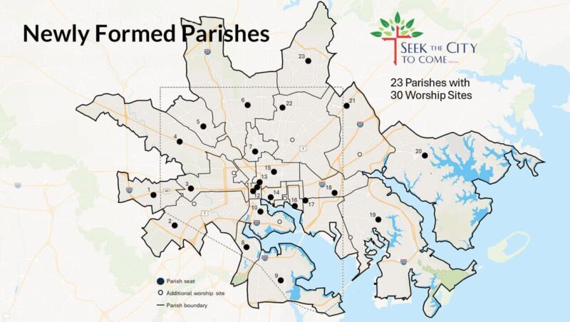 newly formed parishes map