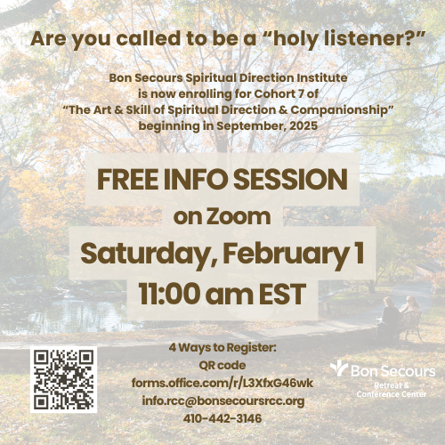 Information Session for Spiritual Direction Institute flyer