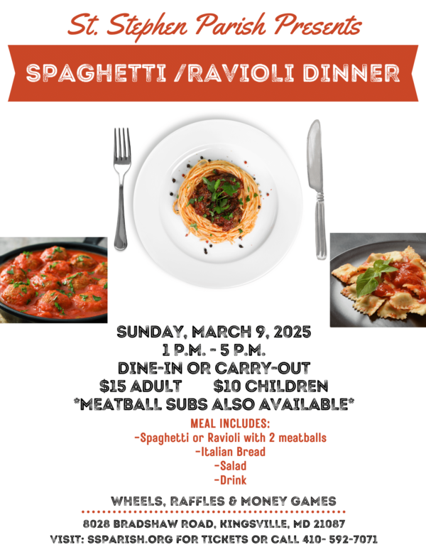 St. Stephen's Spaghetti/Ravioli Dinner