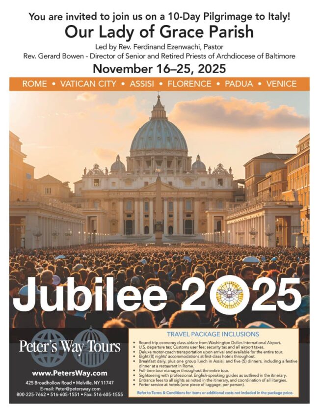 pilgrimage to Italy flyer