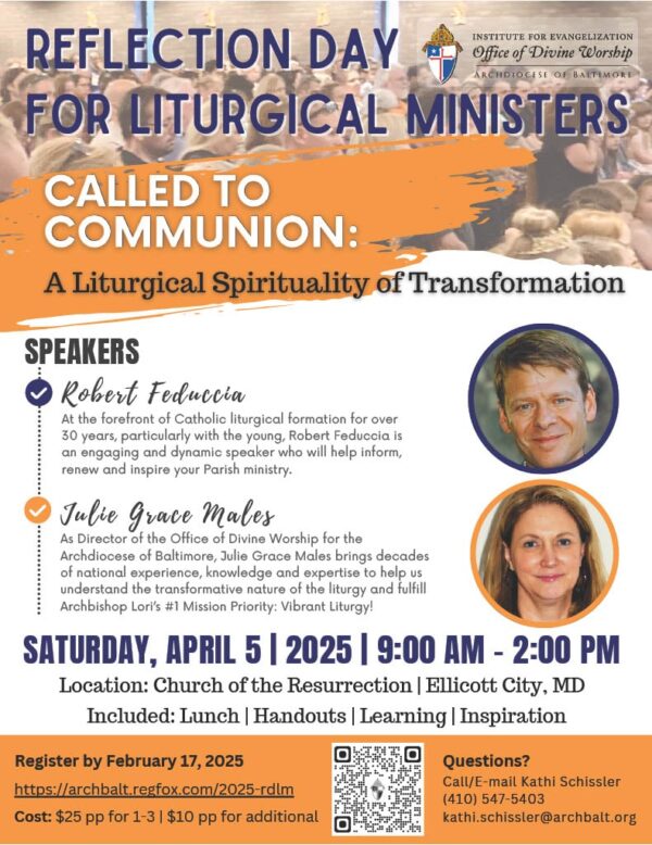 reflection day for liturgical ministers flyer