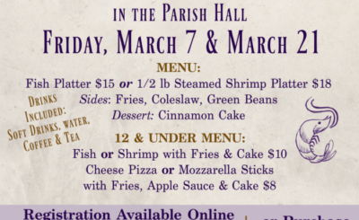 Lenten Fish Fry flyer