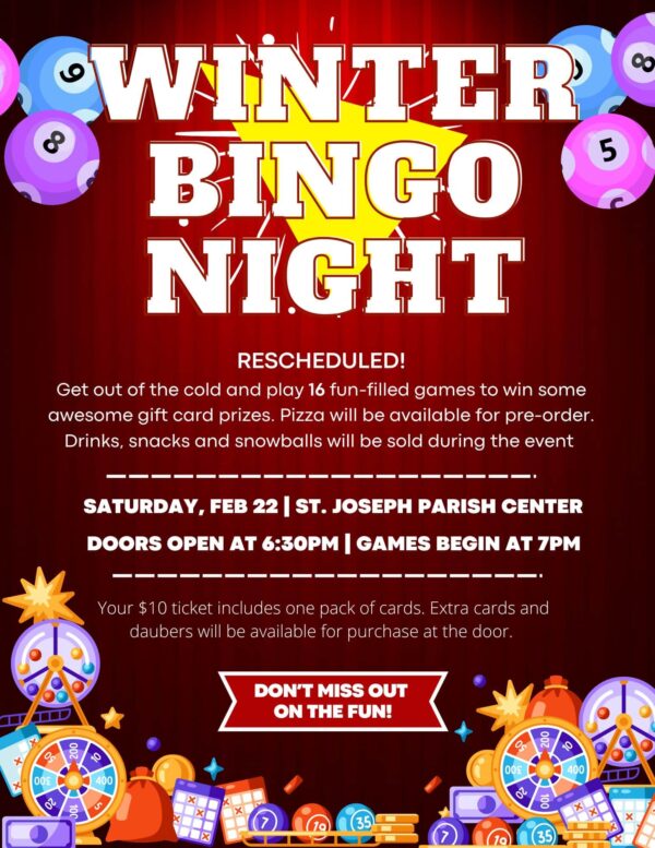 Family Bingo Night flyer