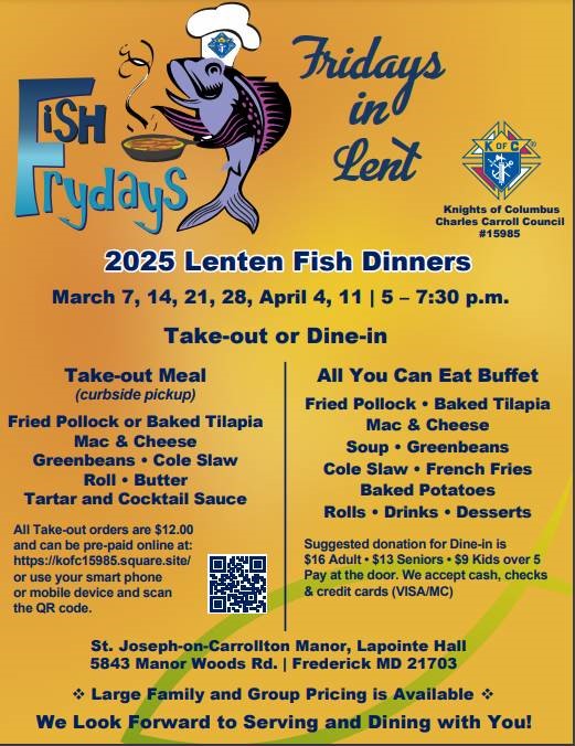 fish dinners flyer