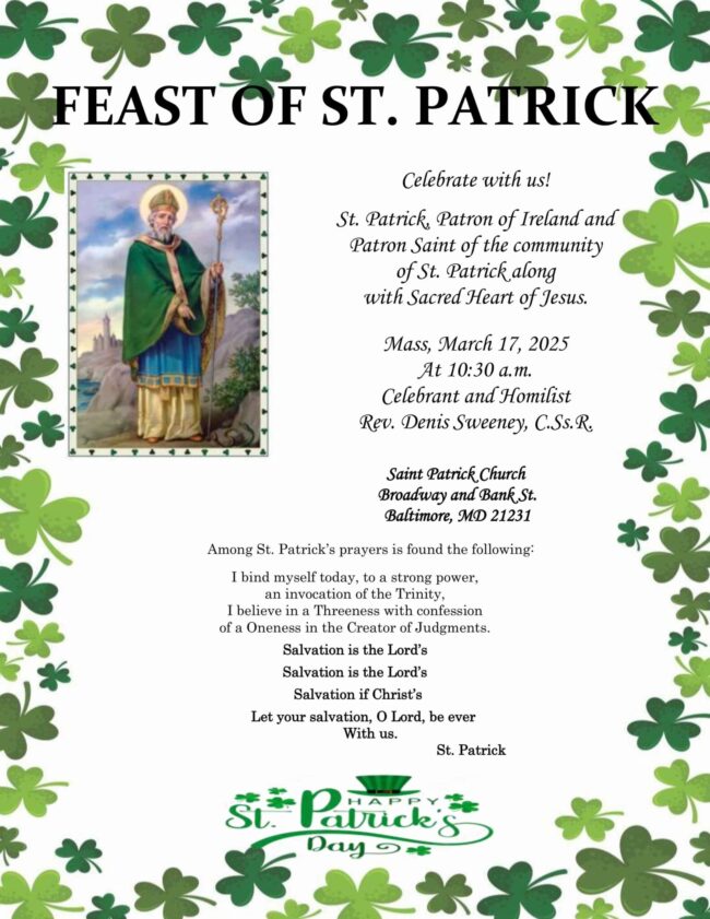 St. Patrick's Day flyer