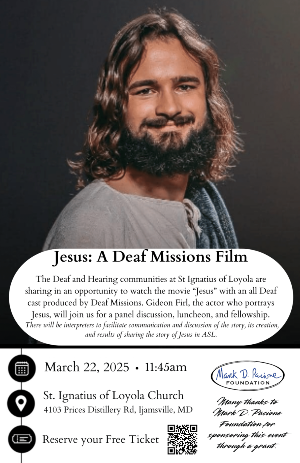 Jesus: A Deaf Missions Film flyer