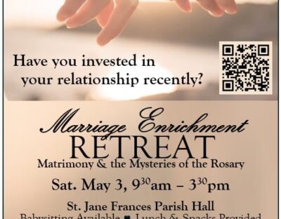 The Mysteries of the Rosary Retreat for Couples flyer