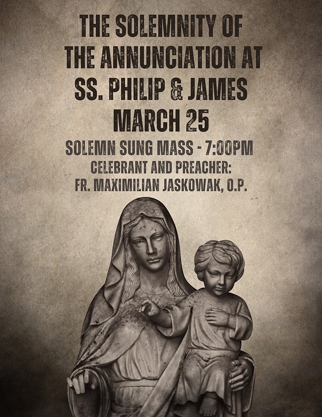 solemnity of the annunciation flyer