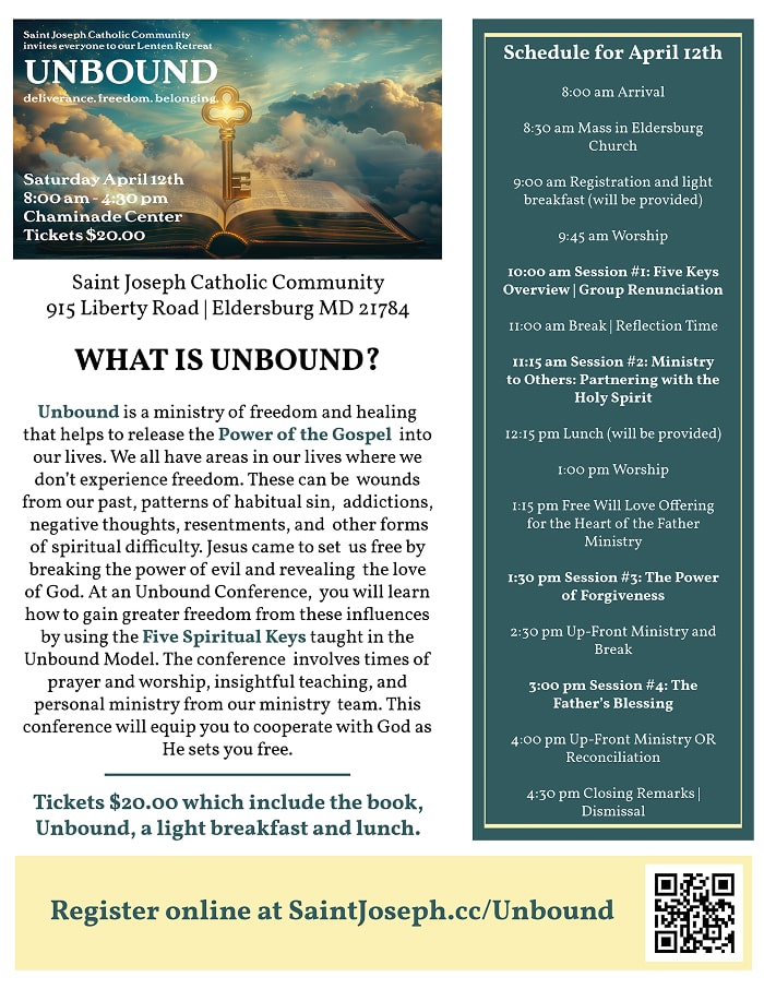 Unbound: A Lenten Retreat flyer